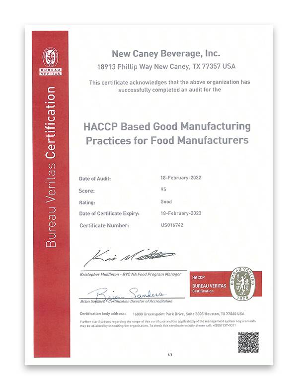 New-Caney-Beverage-HACCP-Certification